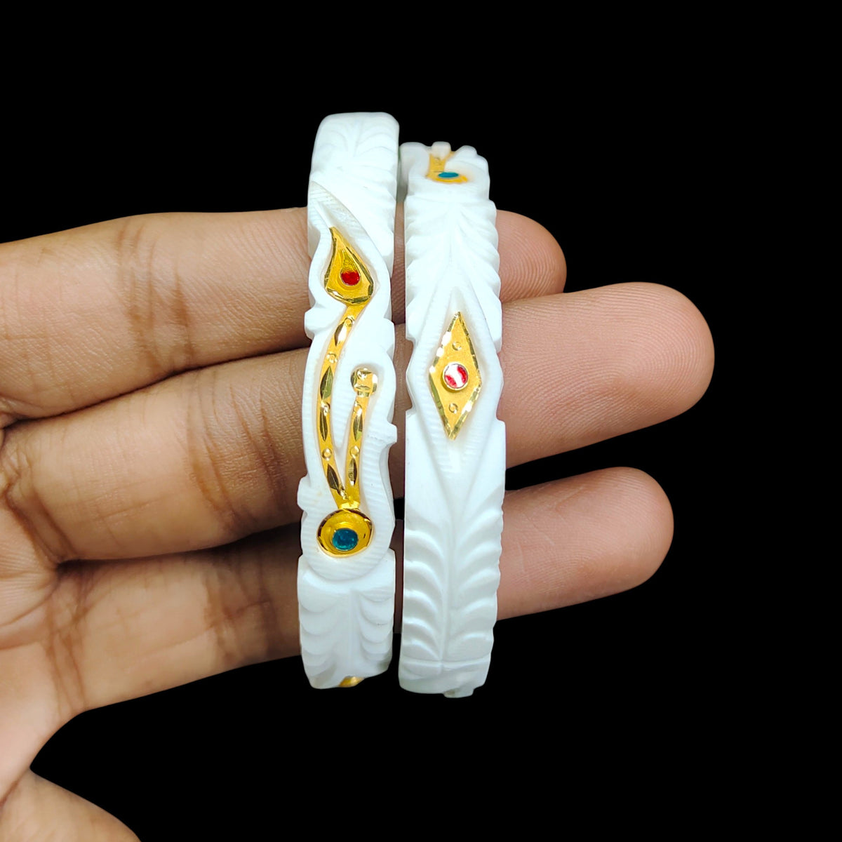 GSB22K- SIZE:25 (WGT: 2.920 GM APPROX) BIS CERTIFIED HUID HALLMARK 22KT GOLD SAKHA BADHANO 1 PAIR FOR WOMEN FOR REGULAR USE. (ECDQAZ)-(7ZIAMC)