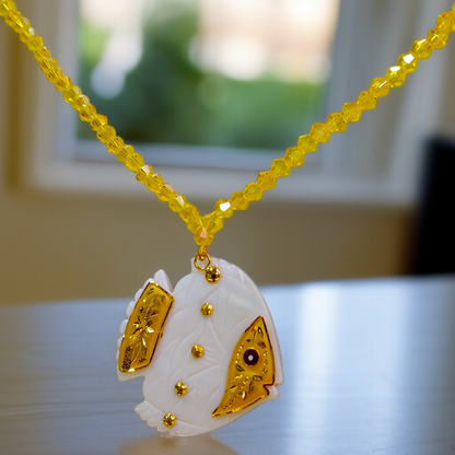 (GPM) TRJ WGT: 1.390 GM APPROX HUID HALLMARK 22KT GOLD MOTI PENDANT 1 PIECE.