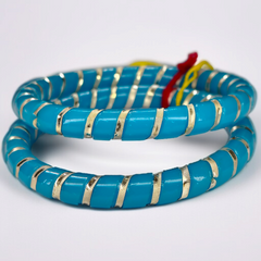 SAKHA POLA- FIROZA SPIRAL DESIGN 995 ORIGINAL SILVER POLA BANGLES FOR WOMEN 1 PAIR - SOLD AS MRP BY RAJLAXMI.