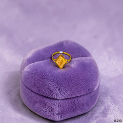 BABY JEWELLERY- TRJ (IIWK29) (WGT: 0.210 GM APPROX) 375 9KT HUID HALLMARK GOLD BABY FINGER RING 1 PIECE FOR RICE CEREMONY & BIRTHDAY.