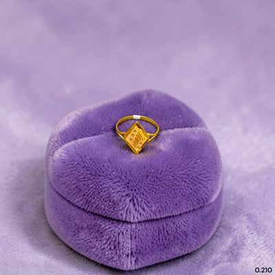 BABY JEWELLERY- TRJ (IIWK29) (WGT: 0.210 GM APPROX) 375 9KT HUID HALLMARK GOLD BABY FINGER RING 1 PIECE FOR RICE CEREMONY & BIRTHDAY.