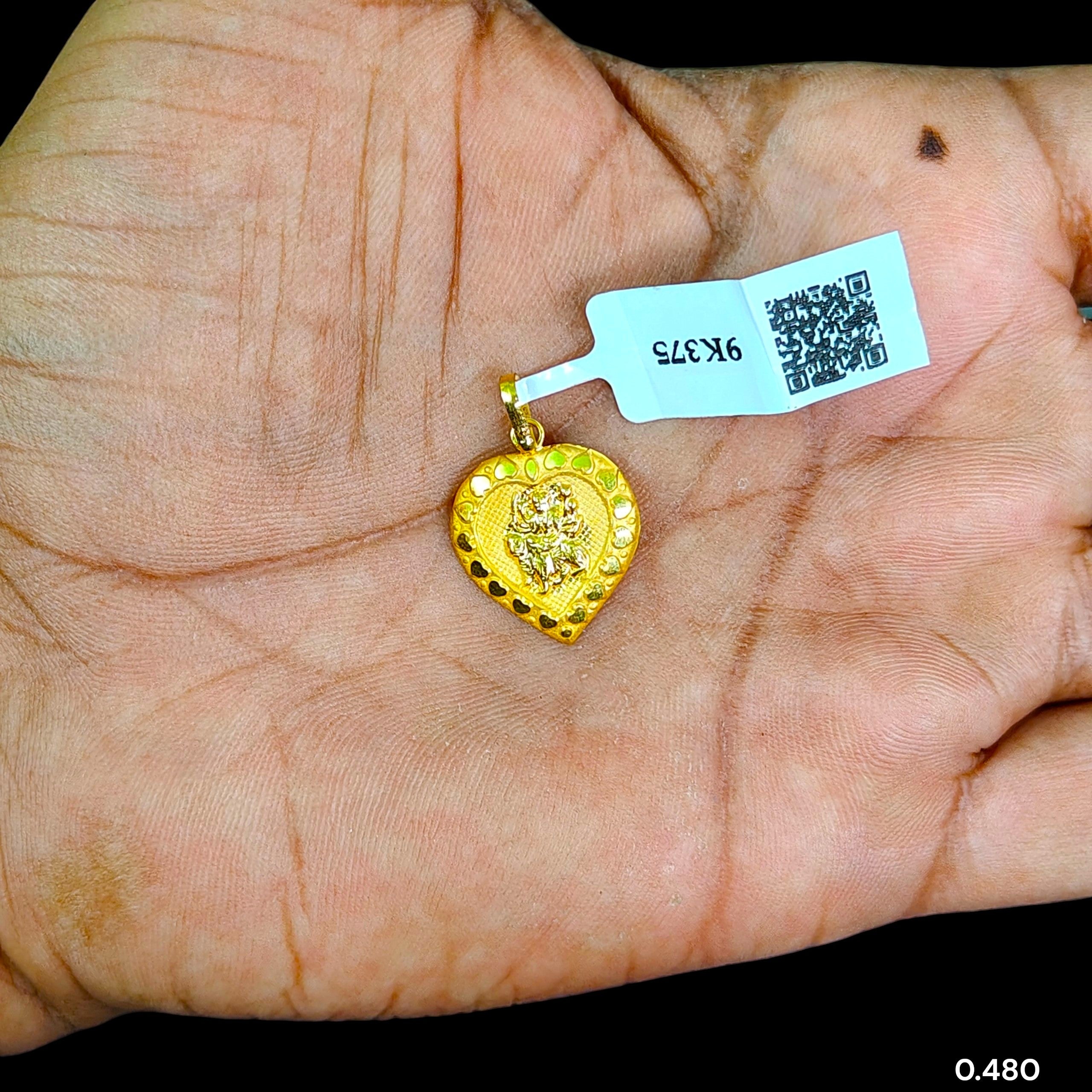GOLD LOCKET - (WGT: 0.480 GM APPROX) BIS CERTIFIED HUID HALLMARK 9KT GOLD LOCKET 1 PIECE. (CHAIN NOT INCLUDED).