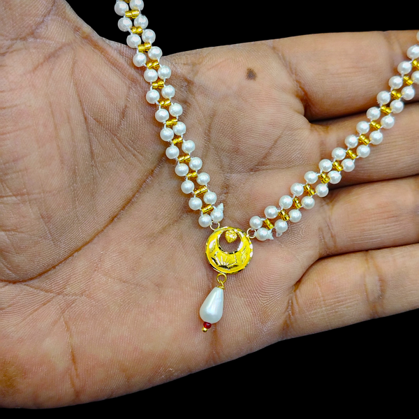 GOLD PENDANT- (GMP22) WGT: 0.270 GM APPROX CERTIFIED BIS HUID HALLMARK 916 22KT GOLD MOTI PENDANT 1 PIECE FOR WOMEN.