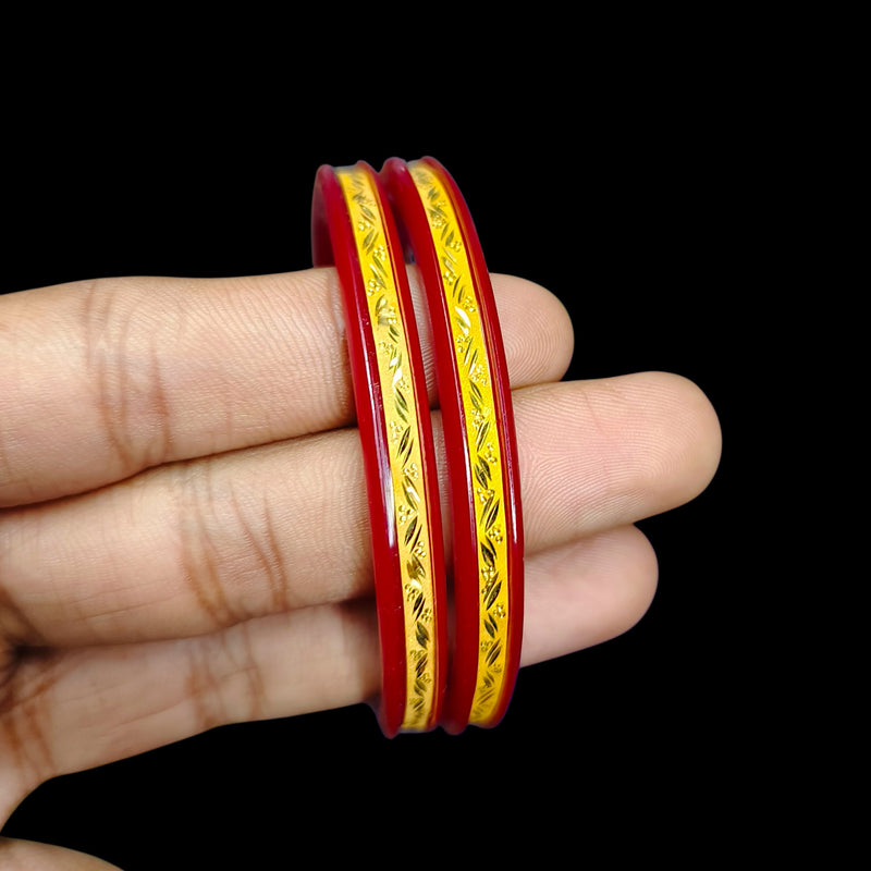 GPB22K- (M43R4U)-(ILU1CL)-(SIZE-26) WGT: 1.620 GM APPROX BIS CERTIFIED HUID HALLMARK 916 22KT GOLD POLA BADHANO 1 PAIR FOR WOMEN.
