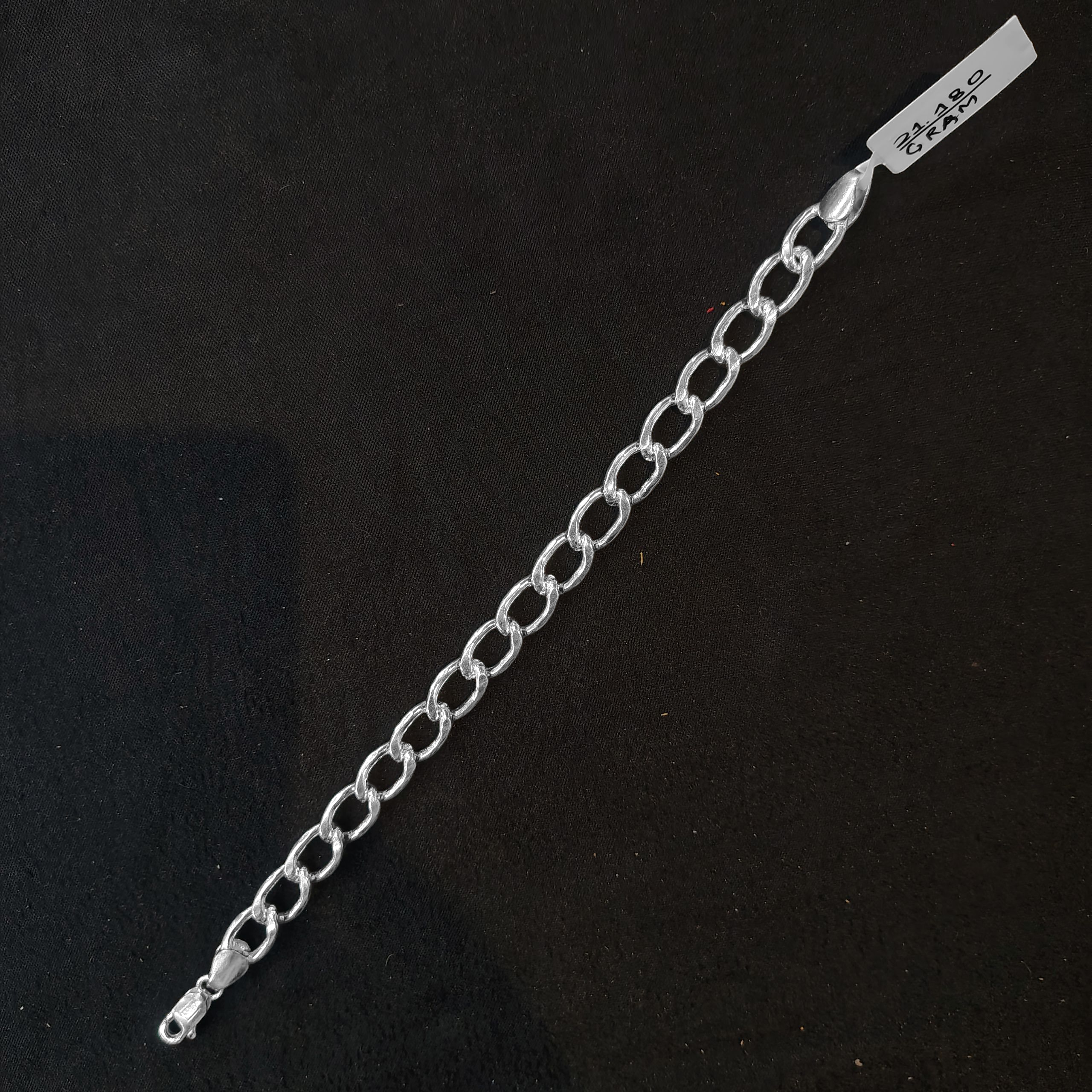 (SWL) RAJLAXMI 625 SILVER WRISTLET WGT: 21.180 GRAM 8.5" INCH FOR UNISEX 1 PIECE (REGULAR USE)