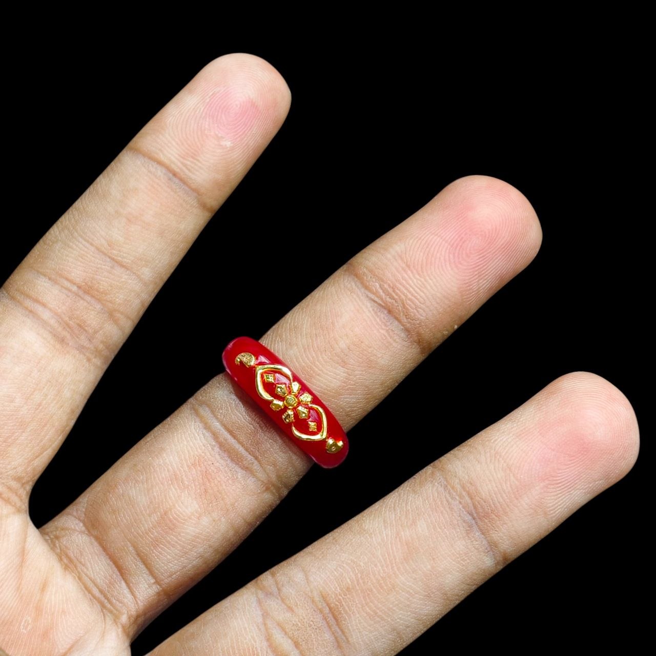 POLA RING-SIZE 15 (WGT: 0.130 GM APPROX) CERTIFIED BIS HALLMARK 916 22KT GOLD POLA RING 1 PIECE (BEST FOR DAILY WEAR OR GIFTING YOUR LOVE ONE).