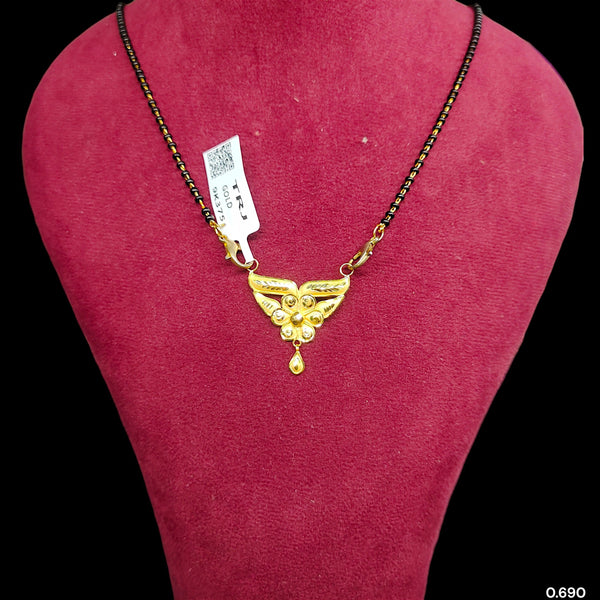 GPM9K- (WGT: 0.690 GM APPROX) BIS CERTIFIED HUID HALLMARK 375 9KT GOLD PENDANT FOR WOMEN 1 PIECE WITH FREE MANGALSUTRA & TASSEL. (6ZJ31R)