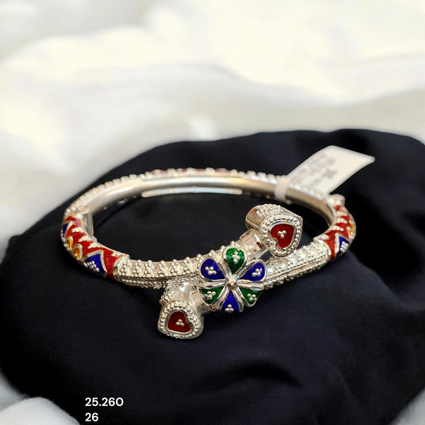 SILVER BANGLES- (SIZE 26 KHILEN) CERTIFIED BIS HALLMARK 925 SILVER BALA (MANIPUR DESIGN) APPROX WGT: 25.260 GM (1 PIECE) FOR REGULAR USE FOR WOMEN.