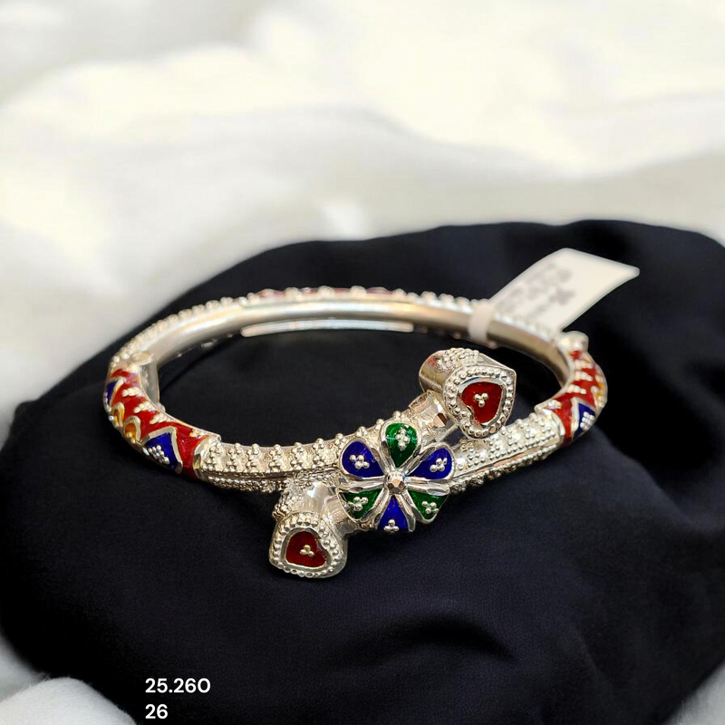 SILVER BANGLES- (SIZE 26 KHILEN) CERTIFIED BIS HALLMARK 925 SILVER BALA (MANIPUR DESIGN) APPROX WGT: 25.260 GM (1 PIECE) FOR REGULAR USE FOR WOMEN.