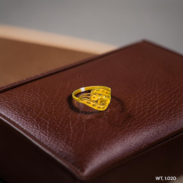 LADIES RING- (SIZE: 15) WGT: 1.020 GM APPROX BIS CERTIFIED HUID HALLMARK 916 22KT GOLD RING FOR WOMEN 1 PIECE.(6BP6Y9)