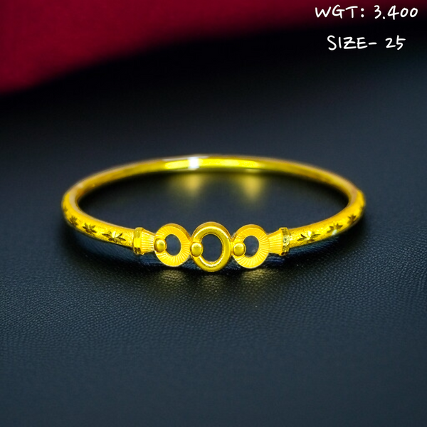 TRJ (SIZE:25) WGT: 3.400 APPROX DUPLEX AUDI DESIGN HALLMARK 916 22KT GOLD COVER BRACELET 1 PIECE FOR WOMEN - (BILL MANDATORY -EXCHANGE FOR LIFETIME IN STORE ONLY).