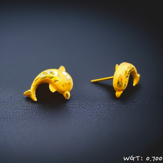 RAJLAXMI D- A3BSCN/XEXB8I WGT: 0.700 GM APPROX HUID HALLMARK 916 22KT GOLD EAR TOPS STUD 1 PAIR FOR REGULAR USE.