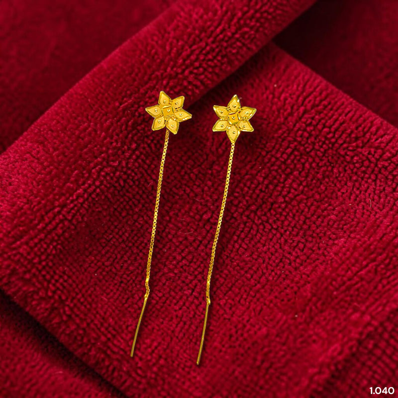 GOLD SUIDHAGA- (CYP7XY)-(JGV368) (WGT: 1.040 GM APPROX) BIS CERTIFIED HUID HALLMARK 9KT GOLD SUIDHAGA EARRINGS (1 PAIR) FOR WOMEN.