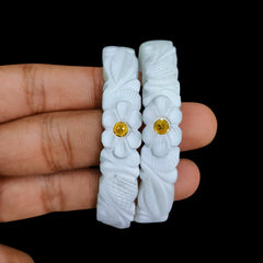 GSB9K- (4DN9ZH)-(YTGU33) (SIZE:24) (WGT: 0.280 GM APPROX) BIS CERTIFIED HUID HALLMARK 375 9KT GOLD SAKHA BADHANO 1 PAIR FOR WOMEN NOT FOR REGULAR USE.