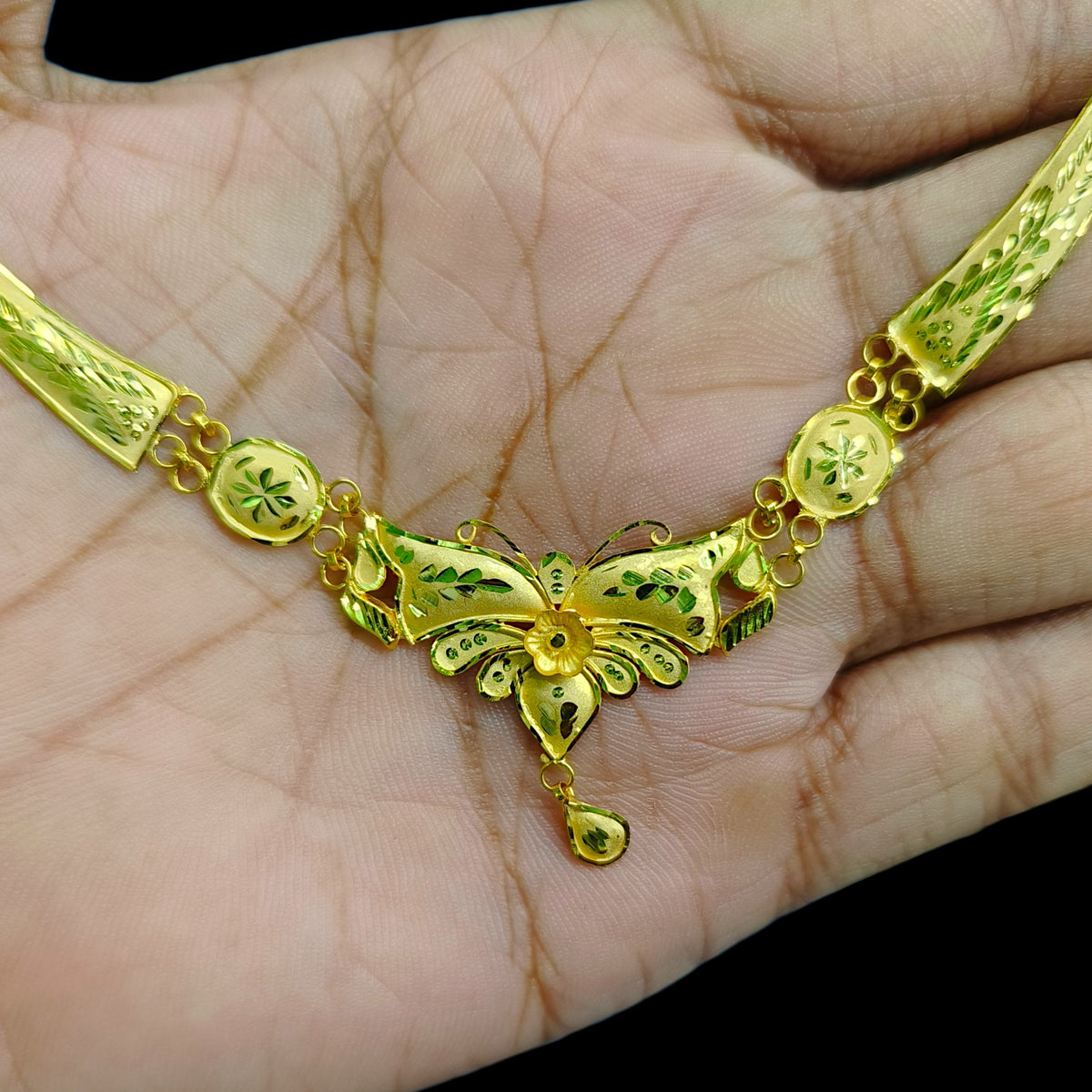 GOLD NECKLACE- (KA3QDM)-(WGT: 2.120 GM APPROX) BIS CERTIFIED HUID HALLMARK 375 9KT GOLD NECKLACE 1 PIECE FOR WOMEN WITH FREE ADJUSTABLE TASSEL.