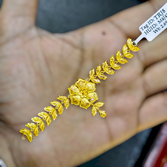 BIS CERTIFIED HUID HALLMAR 916 22KT GOLD NECKLACE CHOKER (WGT: 2.690 GM) 1 PIECE FOR WOMEN.