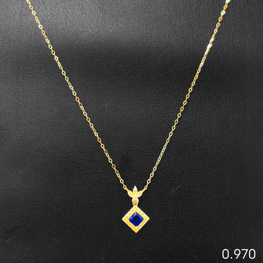 VIRAL TOFU CHAIN (GCS) TRJ WGT: 0.970 GM APPROX 18KT HUID HALLMARK GOLD CHAIN WITH PENDANT 1 PIECE 18 INCH (FOR SPECIAL GIFT ONLY)