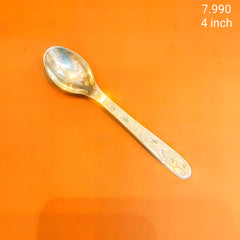 SILVER ITEMS- 4 INCH (WGT: 7.990 GM APPROX) 625 SILVER SPOON (CAMOCH) 1 PIECE FROM RICE CEREMONY TO BIRTHDAY FOR REGULAR USE.