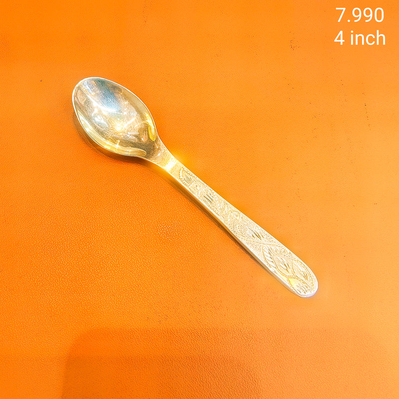 SILVER ITEMS- 4 INCH (WGT: 7.990 GM APPROX) 625 SILVER SPOON (CAMOCH) 1 PIECE FROM RICE CEREMONY TO BIRTHDAY FOR REGULAR USE.