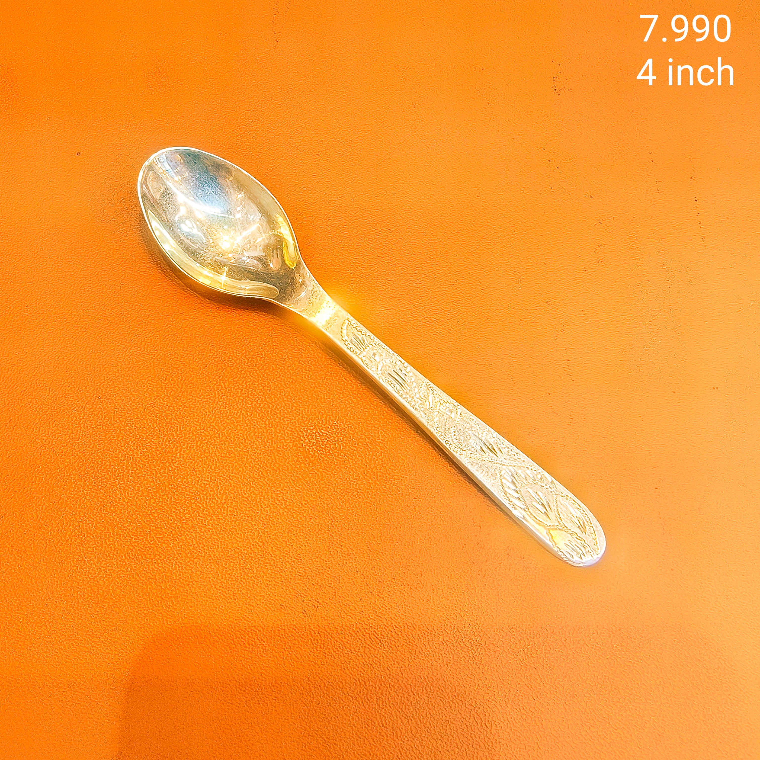 SILVER ITEMS- 4 INCH (WGT: 7.990 GM APPROX) 625 SILVER SPOON (CAMOCH) 1 PIECE FROM RICE CEREMONY TO BIRTHDAY FOR REGULAR USE.