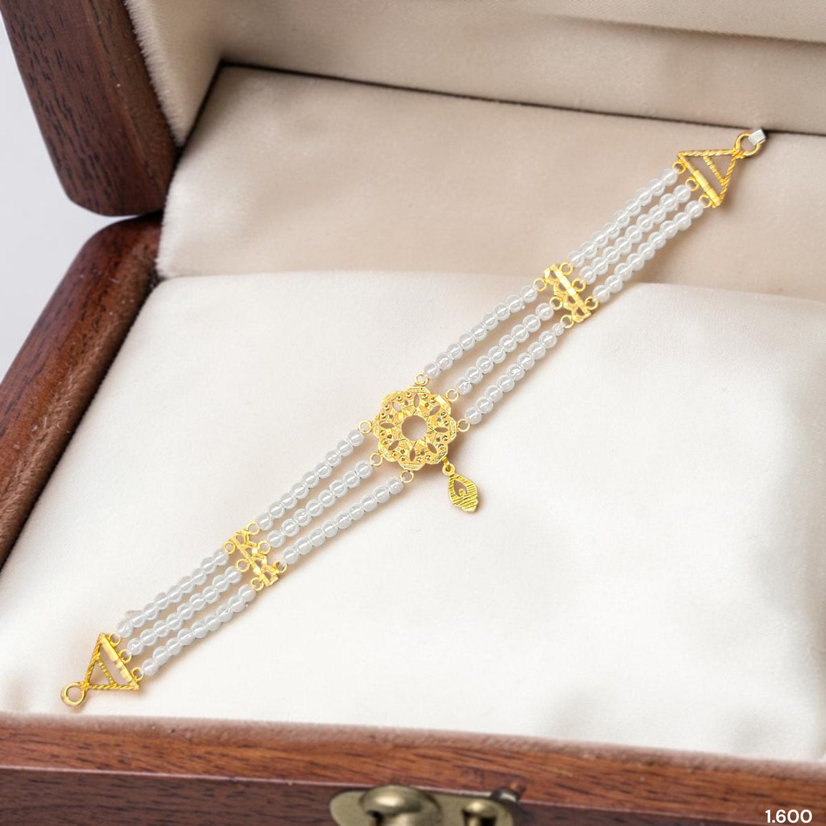 GMC9K- (WGT: 1.600 GM APPROX) BIS CERTIFIED HUID HALLMARK 375 9KT GOLD MOTI CHOKER 1 PIECE WITH ADJUSTABLE TASSEL FOR GIFT IN MARRIAGE. (47TF4Z)