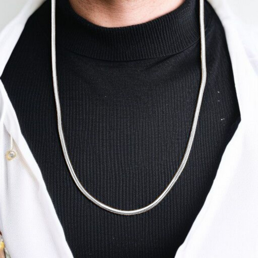 (SLCN) SILVER CHAIN 22 INCH - 625 SILVER CHAIN WGT: 15.090 GM APPROX 1 PIECE (UNISEX DESIGN) FOR MEN AND WOMEN.