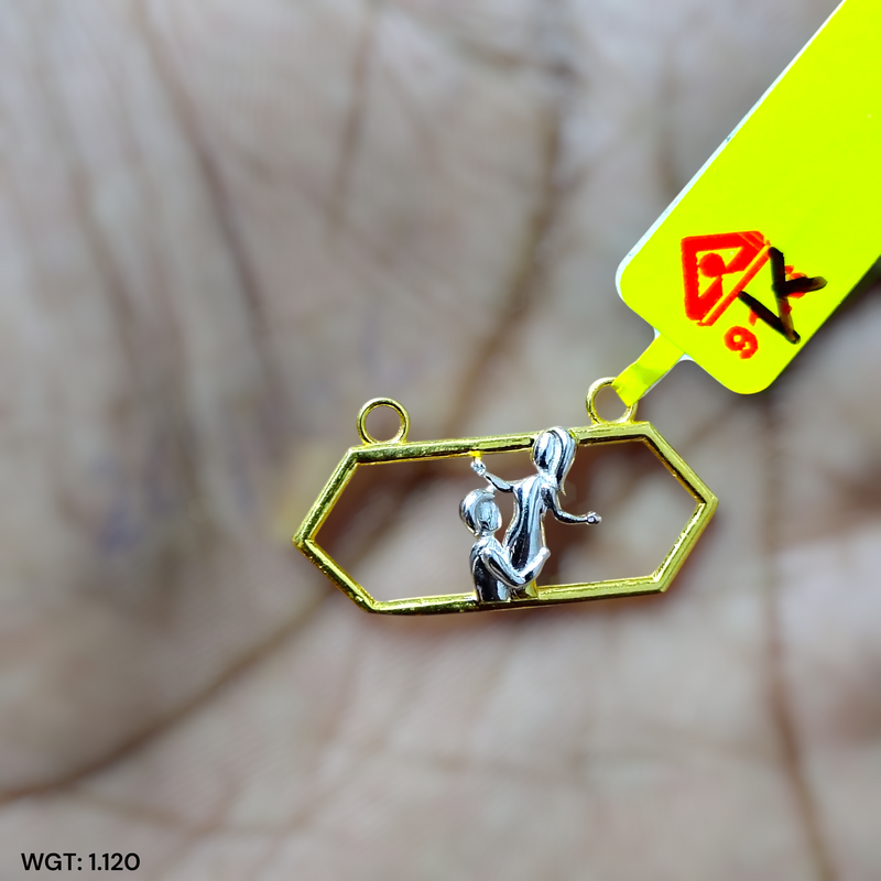 GPM9K- WGT: 1.120 GM APPROX BIS CERTIFIED HUID HALLMARK 9KT GOLD PENDANT FOR WOMEN 1 PIECE FOR REGULAR USE.