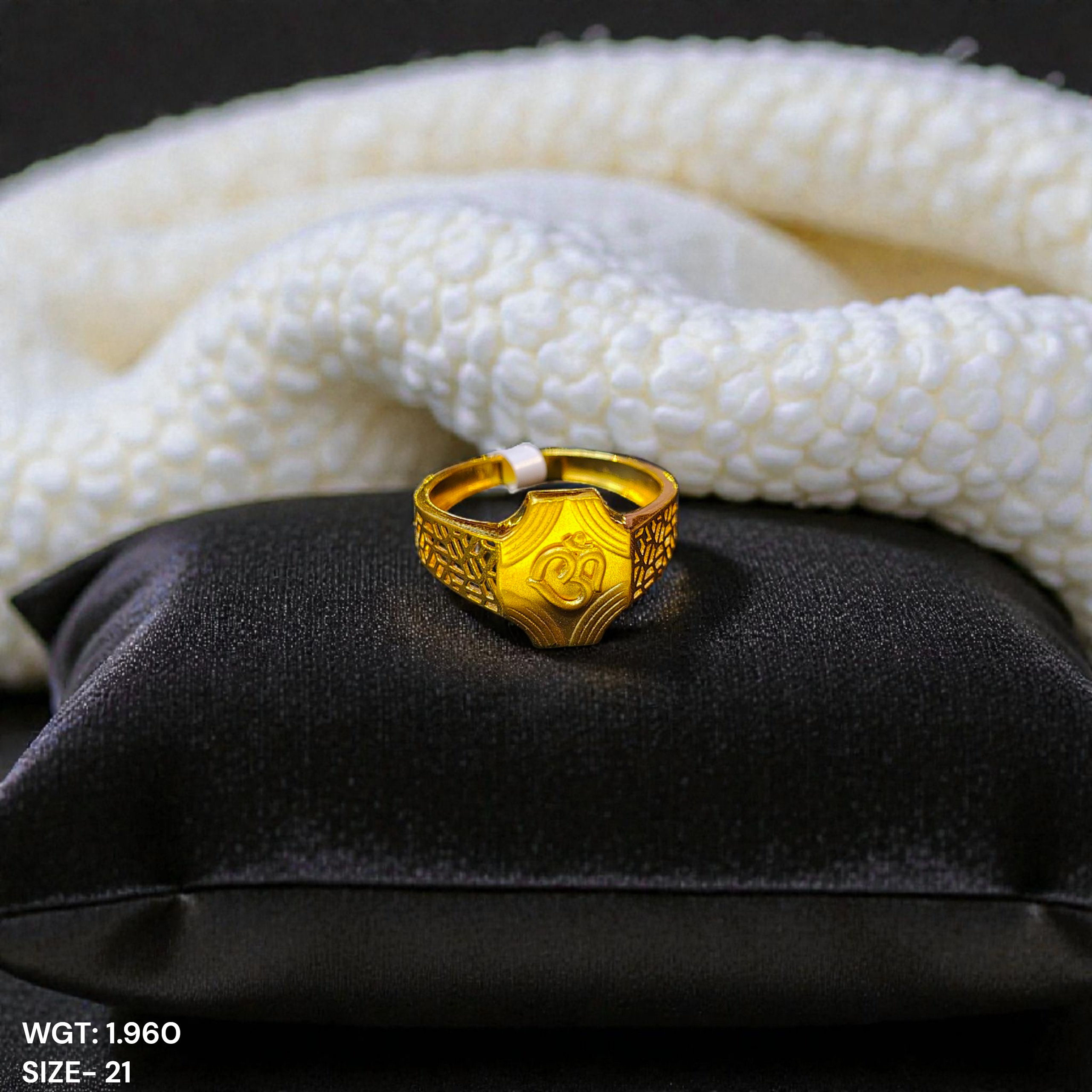 (GGFR9) TRJ (SIZE: 21) WGT: 1.960 GM APPROX BIS CERTIFIED HUID HALLMARK 9KT GOLD FINGER RING FOR MEN 1 PIECE FOR REGULAR USE.