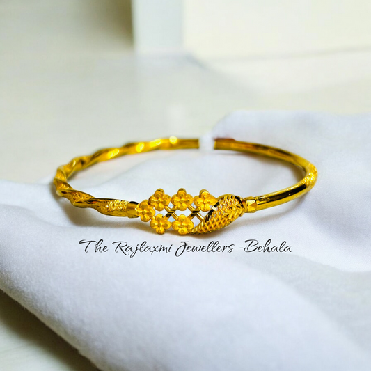 TRJ (MTO) DUPLEX ENIGMA DESIGN HALLMARK 22KT GOLD COVER BRACELET APPROX WGT: 3.300 GM 1 PIECE FOR WOMEN - (BILL MANDATORY -EXCHANGE FOR LIFETIME IN STORE ONLY) BY RAJLAXMI.