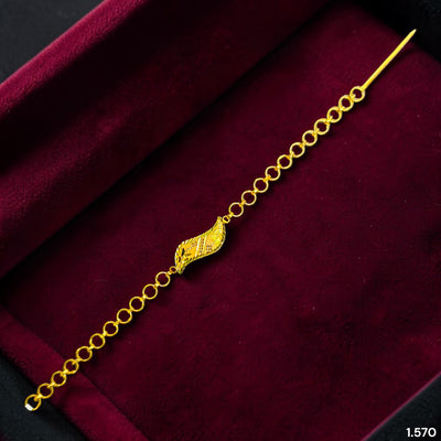 BABY JEWELLERY- (2QSV6D)-(SIZE 5")-(WGT: 1.570 GM APPROX) BIS CERTIFIED HUID HALLMARK 9KT GOLD BABY WRISTLET (BRACELET) 1 PIECE.