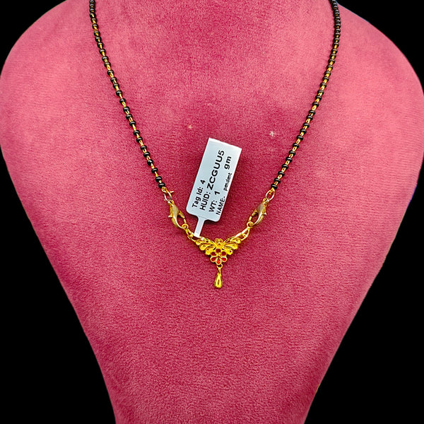 GPM22K- (ZCGUU5)-(WGT: 1.000 GM APPROX) BIS CERTIFIED HUID HALLMARK 22KT GOLD PENDANT MANGALSUTRA 1 PIECE WITH TASSEL.