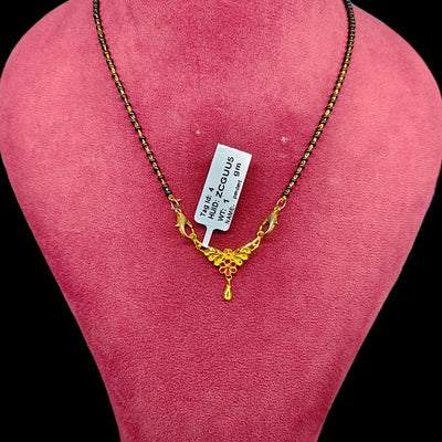 GPM22K- (ZCGUU5)-(WGT: 1.000 GM APPROX) BIS CERTIFIED HUID HALLMARK 22KT GOLD PENDANT MANGALSUTRA 1 PIECE WITH TASSEL.