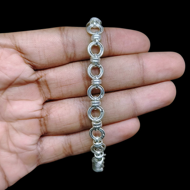 SILVER WRISTLET- (A09) (WGT:13.800 GM APPROX) 625 SILVER WRISTLET FOR MEN 9