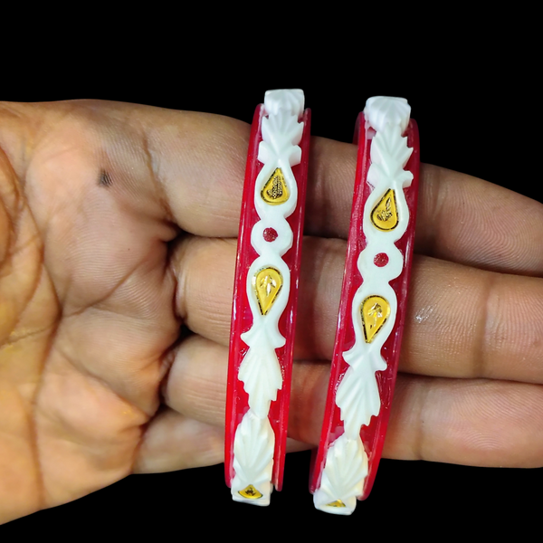 POLA BADHANO- (SIZE:27) TRJ WGT: 1.850 GM APPROX BIS CERTIFIED HUID HALLMARK 22KT GOLD POLA BADHANO BANGLES 1 PAIR FOR WOMEN (REGULAR USE).