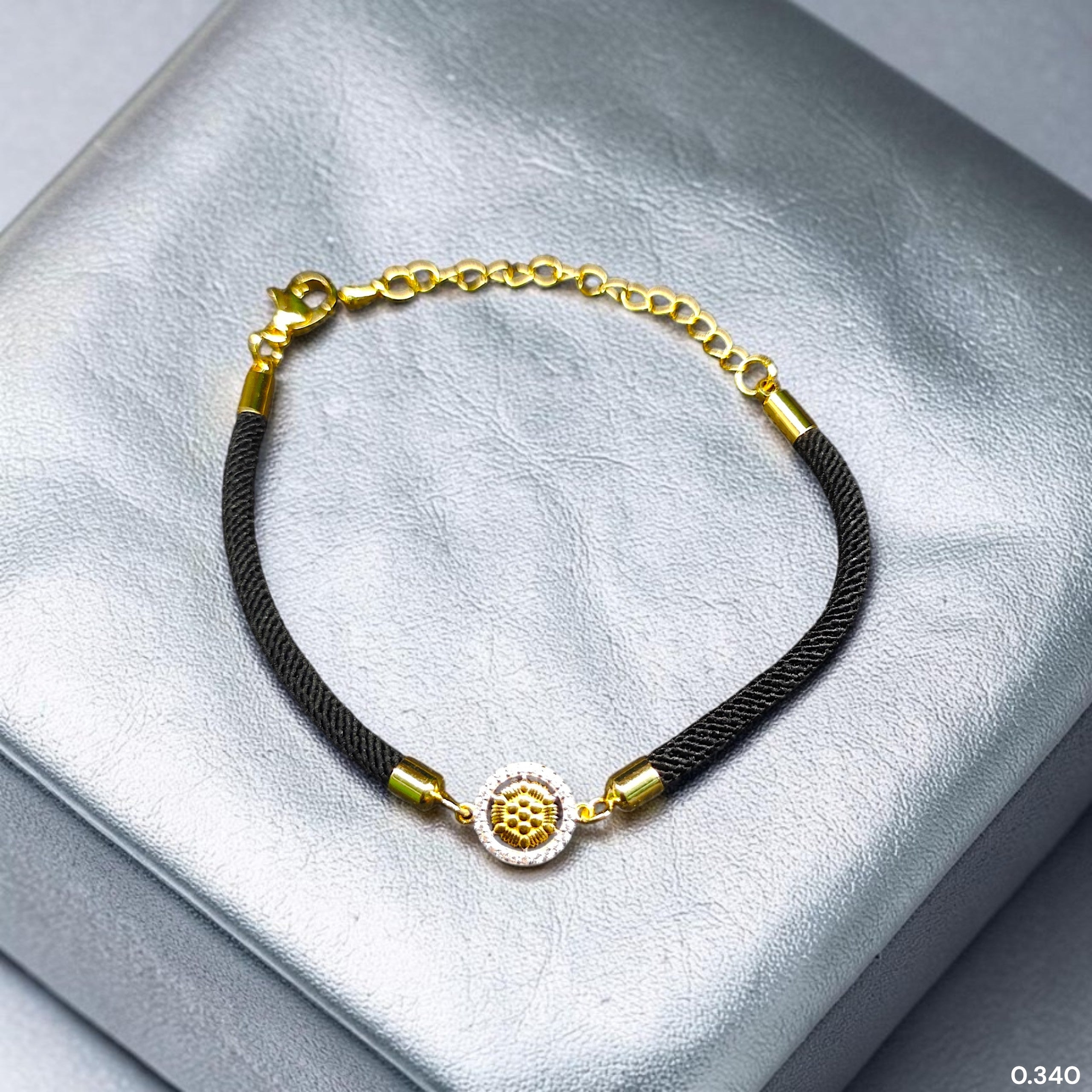 RAKHI- (WGT: 0.340 GM APPROX) BIS CERTIFIED HUID HALLMARK 375 9KT GOLD RAKHI FOR YOUR BELOVED BROTHER (ADJUSTABLE SIZE).