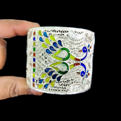 SILVER BANGLES- CERTIFIED HALLMARK 925 SILVER CHUR 1 PIECE APPROX WGT: 76.00 GM FOR BEAUTIFUL WOMEN.