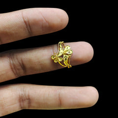 LADIES RING- (SIZE: 11) WGT: 0.590 GM APPROX BIS CERTIFIED HUID HALLMARK 9KT GOLD FINGER RING FOR WOMEN 1 PIECE. (WC9RBR)