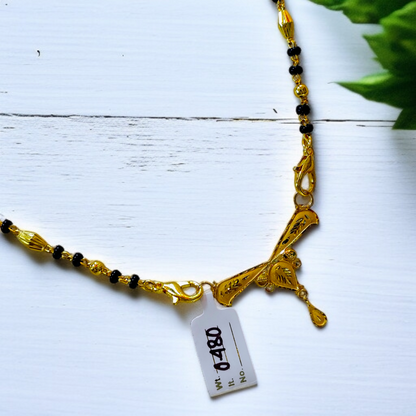 TRJ WGT: 0.480 GM APPROX KDM GOLD PENDANT WITH MANGALSUTRA & ADJUSTABLE TASSEL 1 PIECE (50 TONCH) FOR BEST GIFT IN MARRIAGE.