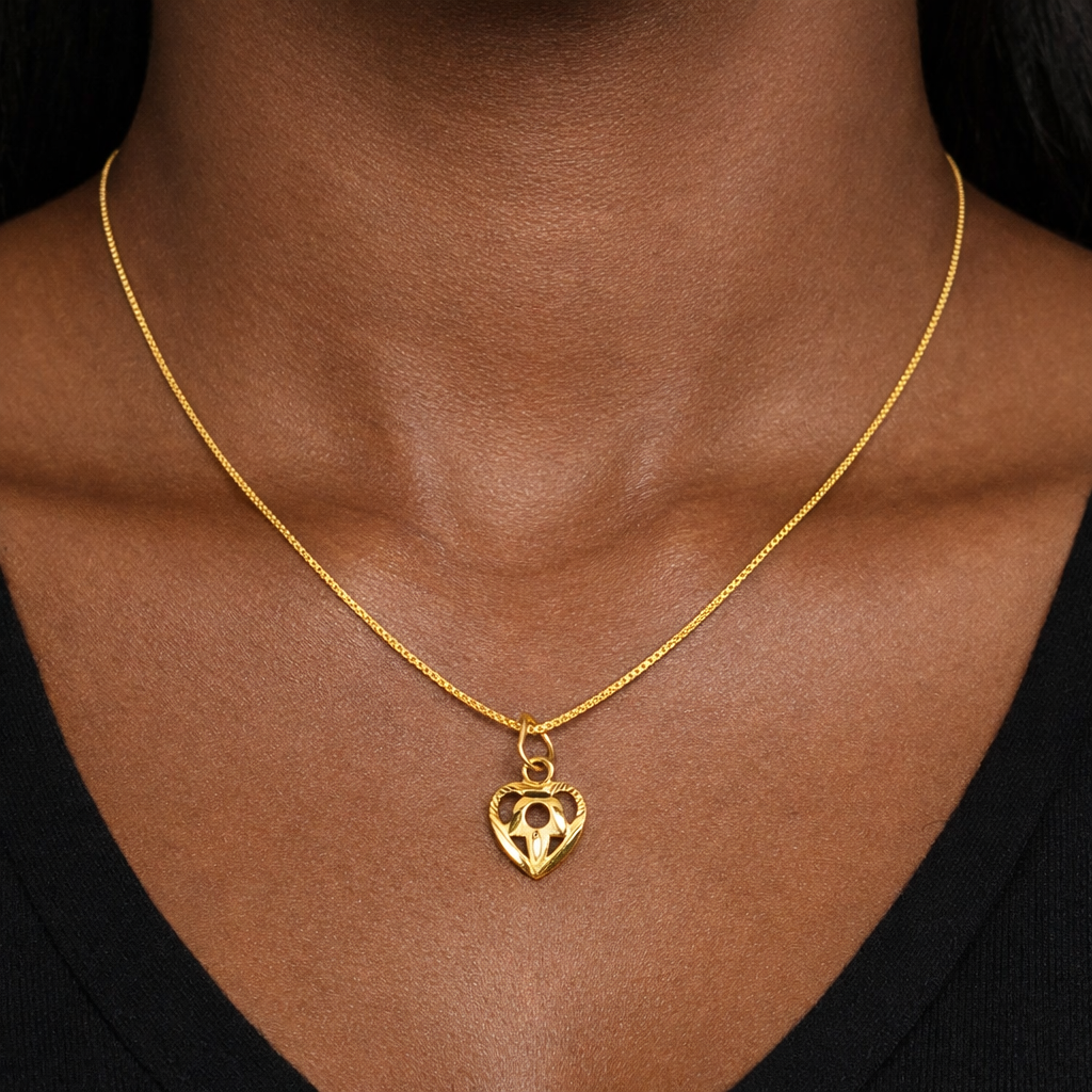 GOLD CHAIN- (WGT: 1.800 GM APPROX) BIS CERTIFIED HUID HALLMARK 9KT GOLD CHAIN WITH PENDANT (17 INCH) 1 PIECE FOR WOMEN.