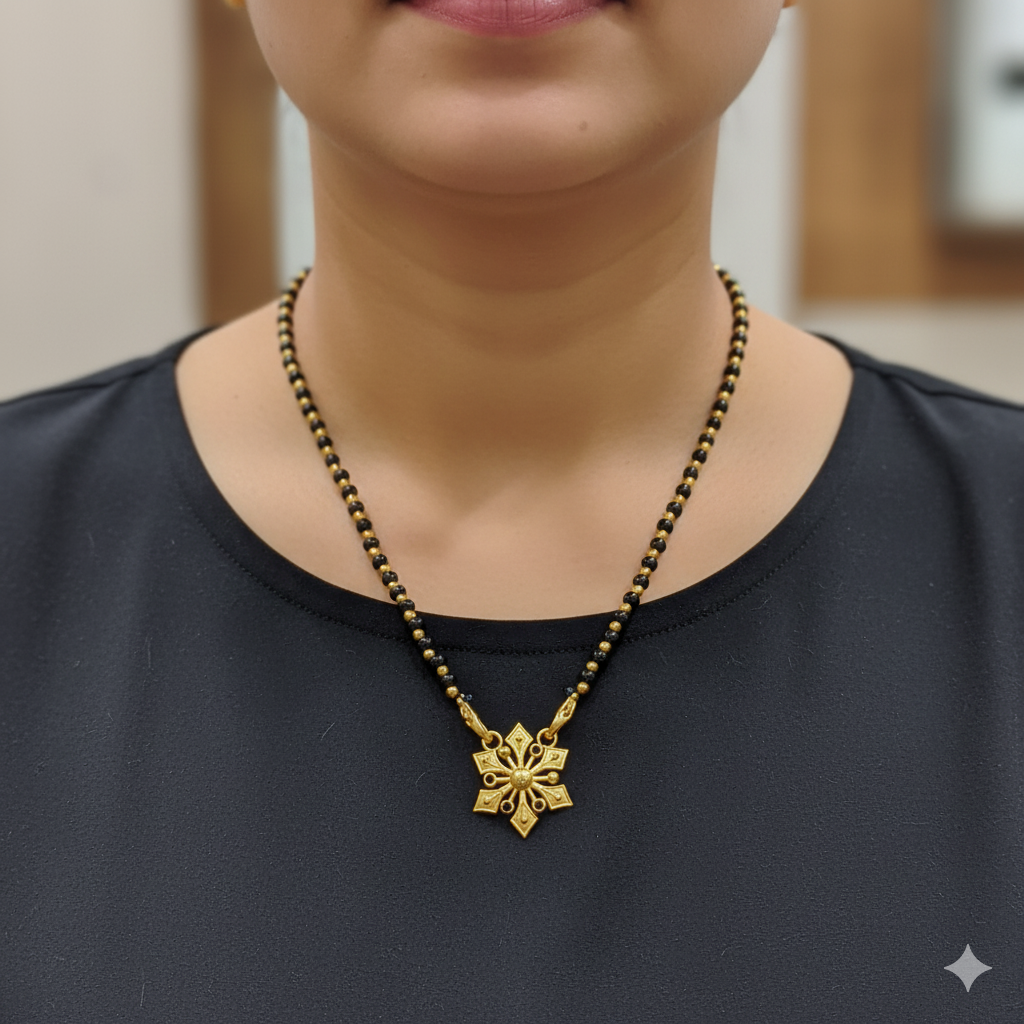 (GPM9) TRJ WGT: 1.350 GM APPROX BIS CERTIFIED HUID HALLMARK 9KT GOLD PENDANT FOR WOMEN 1 PIECE FOR REGULAR USE.