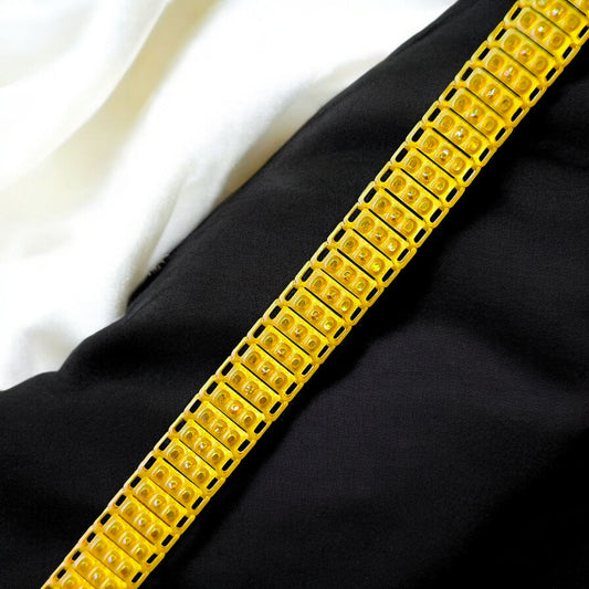 TRJ 3N79X1 8" INCH WGT: 7.430 GM APPROX HUID HALLMARK 22KT GOLD WRISTLET 1 PIECE FOR UNISEX STYLE.