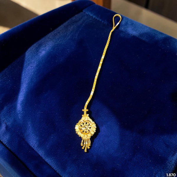GOLD TICKLY- (WGT: 1.870 GM APPROX) CERTIFIED BIS HUID HALLMARK 375 9KT GOLD TICKLY (MANGTIKA) 1 PIECE FOR MARRIAGE. (UFWJPJ)