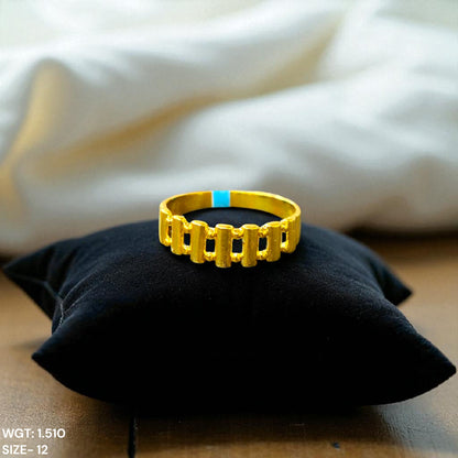 TRJ (SIZE: 12) WGT: 1.510 GM APPROX BIS CERTIFIED HUID HALLMARK 9KT GOLD FINGER RING FOR WOMEN 1 PIECE FOR REGULAR USE.