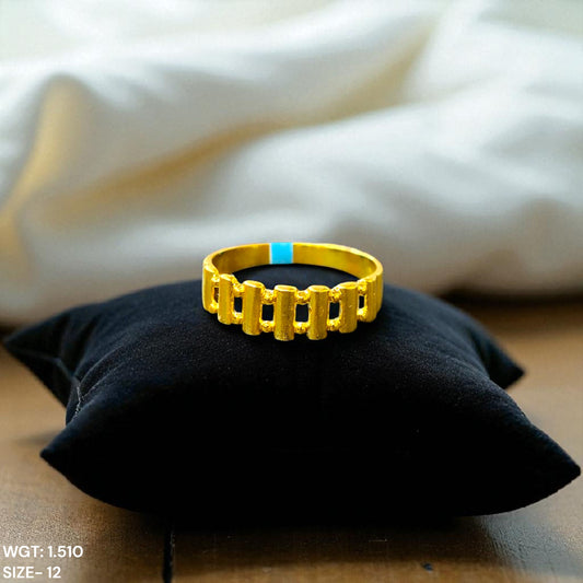 TRJ (SIZE: 12) WGT: 1.510 GM APPROX BIS CERTIFIED HUID HALLMARK 9KT GOLD FINGER RING FOR WOMEN 1 PIECE FOR REGULAR USE.