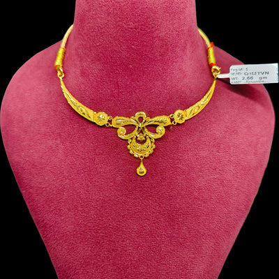 GCN22K- (Q1MTVN)-(WGT: 2.660 APPROX) BIS CERTIFIED HUID HALLMARK 916 22KT GOLD NECKLACE 1 PIECE WITH FREE ADJUSTABLE TASSEL FOR WOMEN.