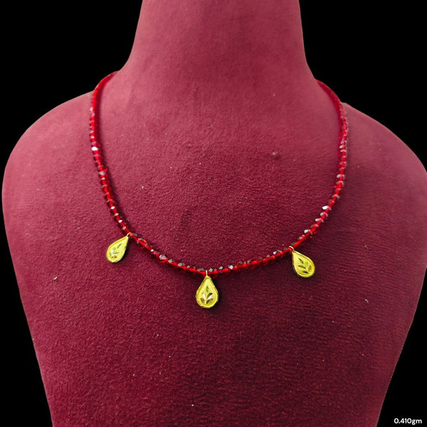 GCS22K- WGT: 0.410 GM APPROX HUID HALLMARK 22KT GOLD MOTI SELIHAR 1 PIECE WITH CRYSTAL CHAIN.(BVE5TN)