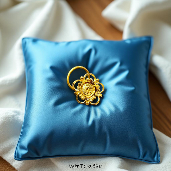 RAJLAXMI WGT: 0.350 GM APPROX HUID HALLMARK 22KT GOLD NOSEPIN 1 PIECE FOR WOMEN.