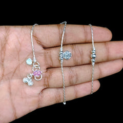 SILVER PAYEL- (A27) (WGT: 13.700 GM APPROX) 625 SILVER PAYEL (ANKLET) 1 PAIR LENGTH: 10