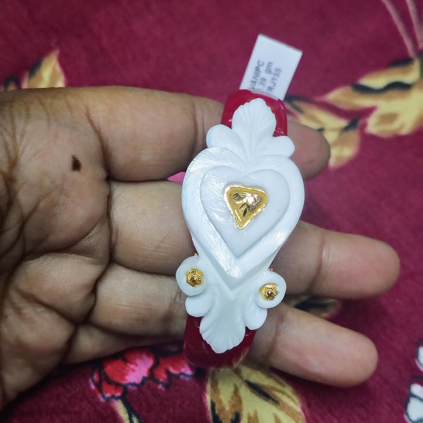 TILOTAMA SAKHA POLA (SIZE: 24) WGT: 0.390 GM APPROX. HUID HALLMARK 22KT GOLD POLA BANGLES 1 PIECE FOR GIFTING.(NP)