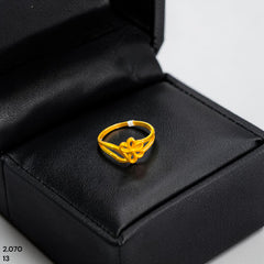 LADIES RING- (SIZE: 13) WGT: 2.070 GM APPROX 22KT HUID HALLMARK GOLD RING FOR WOMEN 1 PIECE.(91534C)